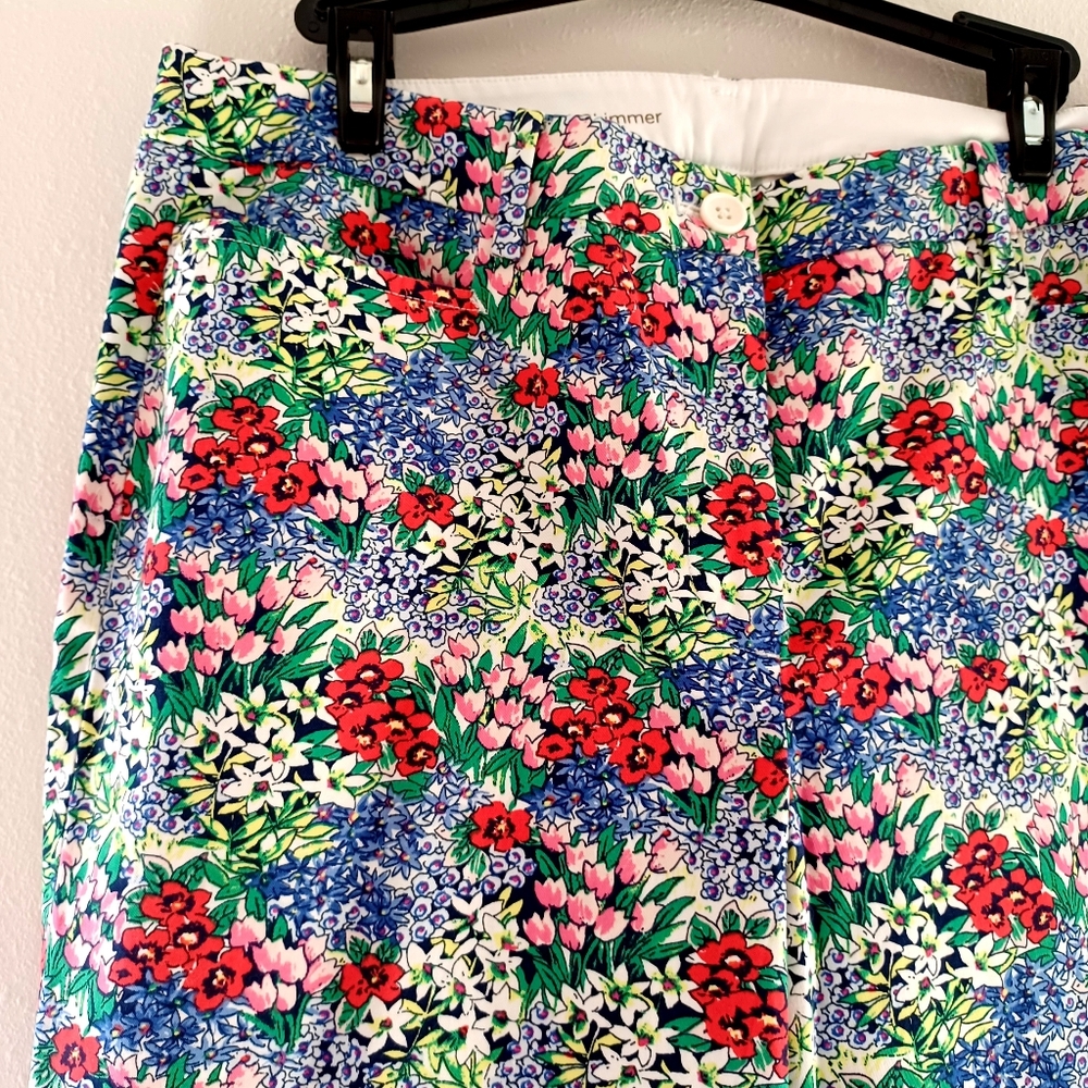Talbots Perfect Skimmer - Floral Pants, Size 12 - Picture 7 of 16